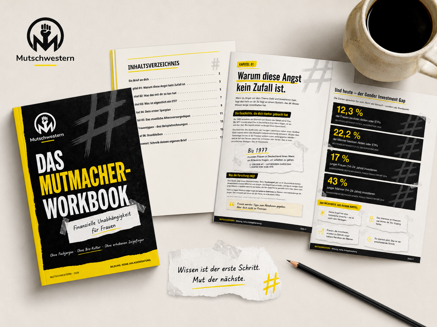 Das Mutmacher-Workbook von Mutschwestern – finanzielle Unabhängigkeit für Frauen